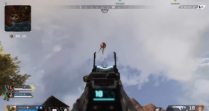 風船で逃げようとしている敵を・・・