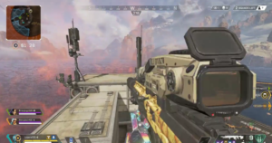 建物の上にいる敵をグラップリングを使って空中ショット！