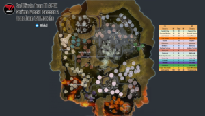 151試合の最終サークル場所をまとめた画像がコチラ