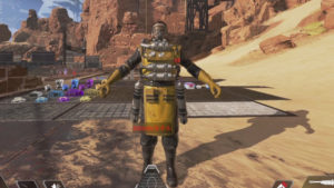 【おもしろApexバグ】射撃訓練所でフィニッシャー中にキャラクターを変更すると「Tポーズバグ」が起きる