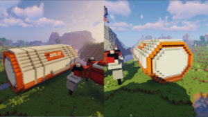 マインクラフトで作られた「リスポーンビーコン」と「サプライカプセル」のクオリティが凄い