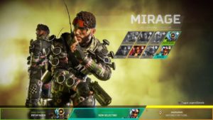 ミラージュのキャラ選択画面のモノマネ