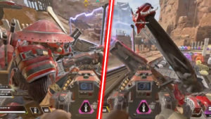 「正しい姿のブラッドハウンド」と「ミニガンの呪いにかかってしまったブラッドハウンド」