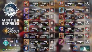 APEXファン「今日のウィンターエクスプレスのロードアウトをまとめたよ!!」