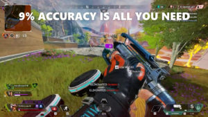 APEXファン「ウィングマンを使う前は必ず射撃訓練場で練習をしよう。AIM精度が9%あれば敵は倒せるんだ」