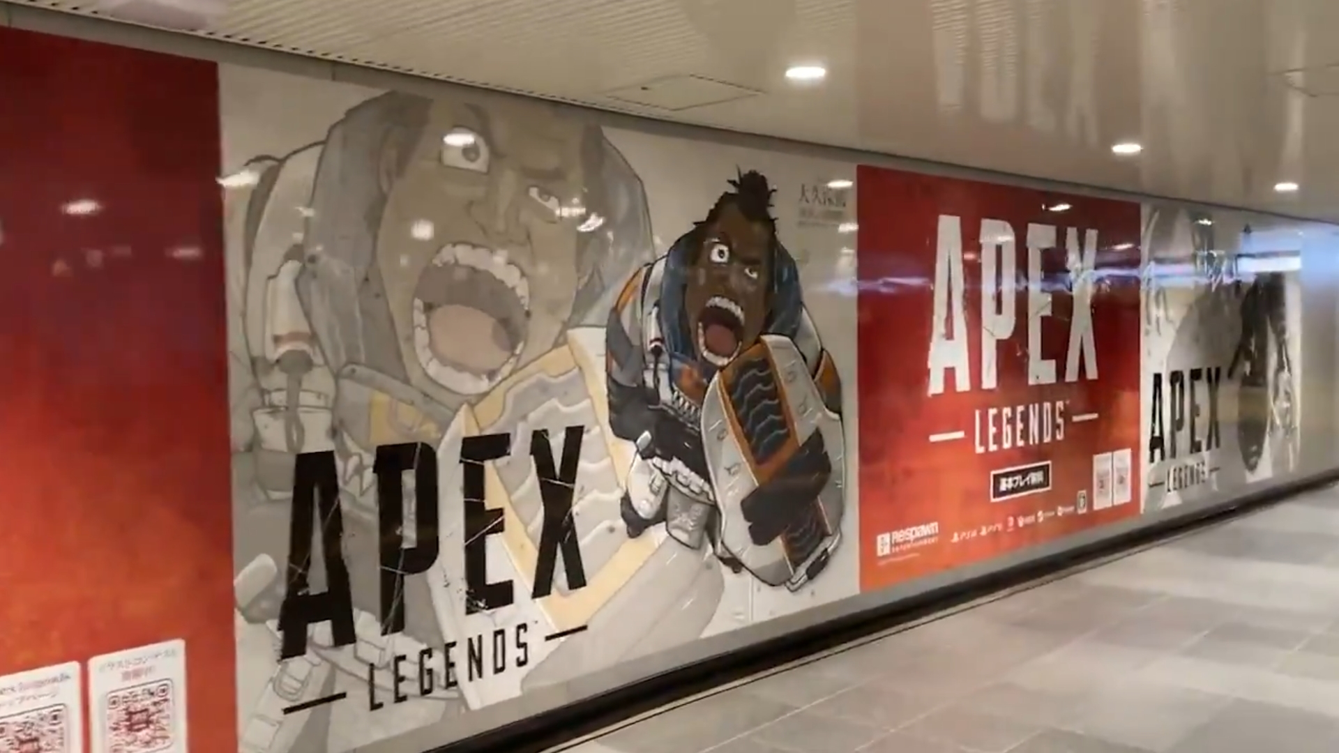 Apex シーズン8の開幕記念で 渋谷の道玄坂ハッピーボード にスペシャルコラボイラストが公開中 エーペックスレジェンズ攻略速報まとめ エペ速