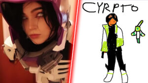 【APEX小ネタ】レイス「ヴォイドウォーカー」のコスプレ動画、クリプトを描いてみた・他