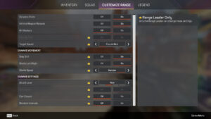 【APEX】射撃訓練場の設定画面が公開！！「弾無限」「BOTダミーの動作」など