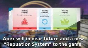 【APEX】RS6、LOLなどで実装されている評価(レピュテーション)が導入か