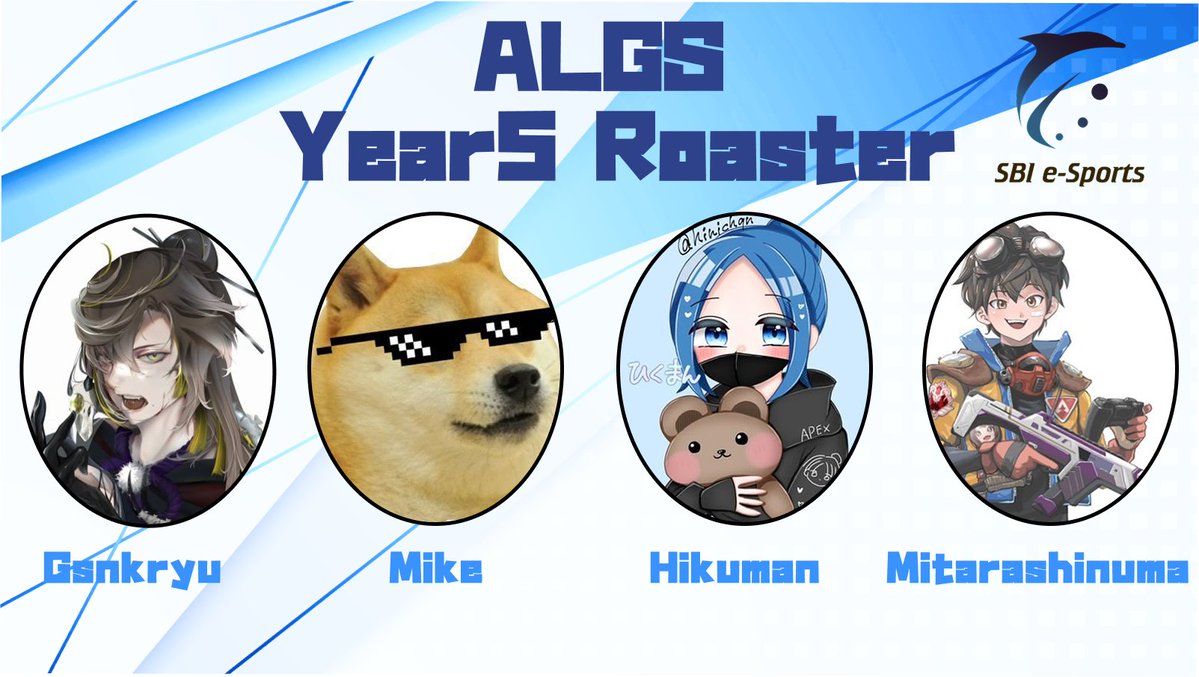 【APEX】SBI e-SportsがALGS YEAR5のロースターを発表