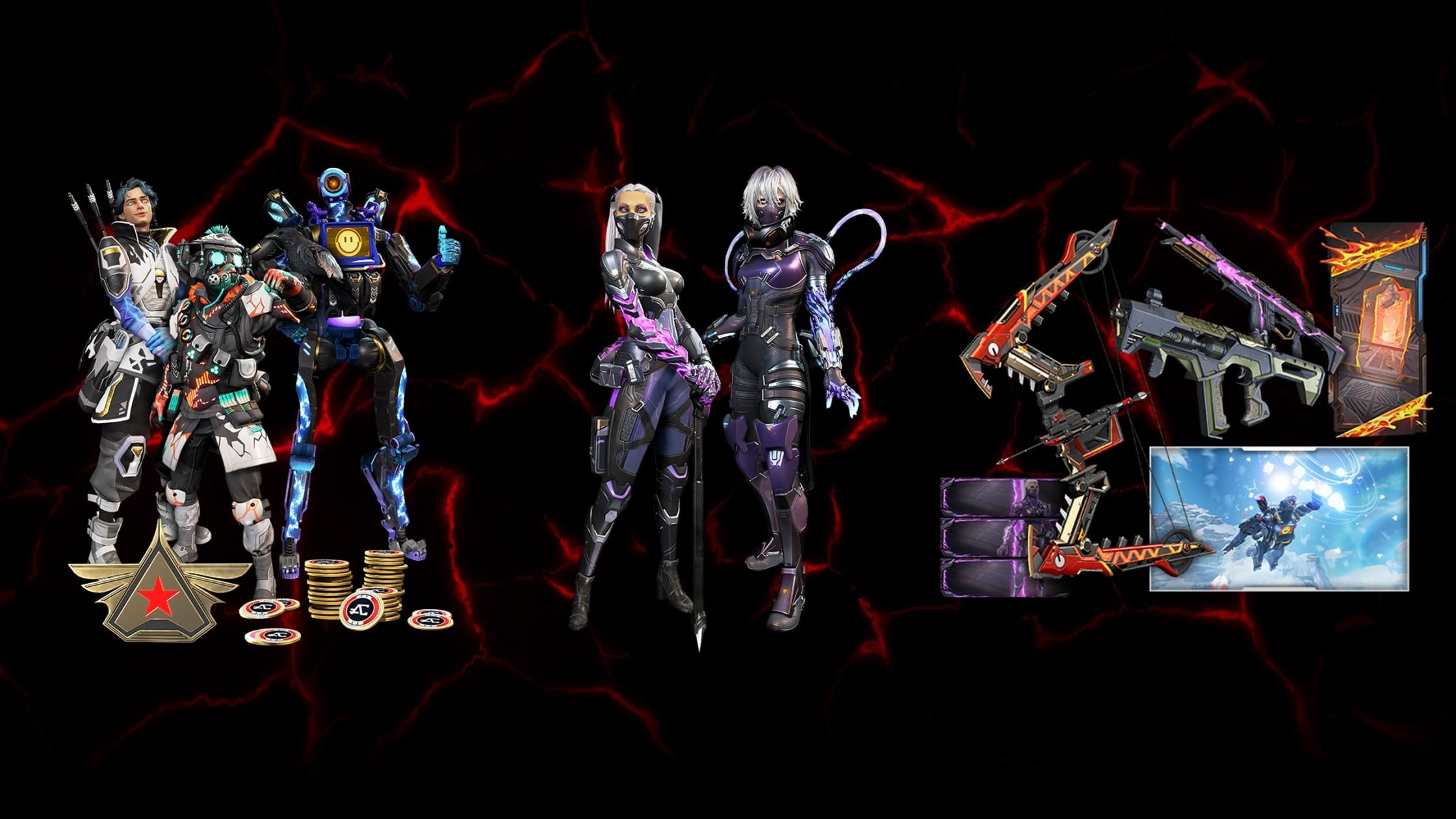 【APEX】SP2バトルパススキン（カタリスト、ローバ、スパロウ、ブラハ、パス）