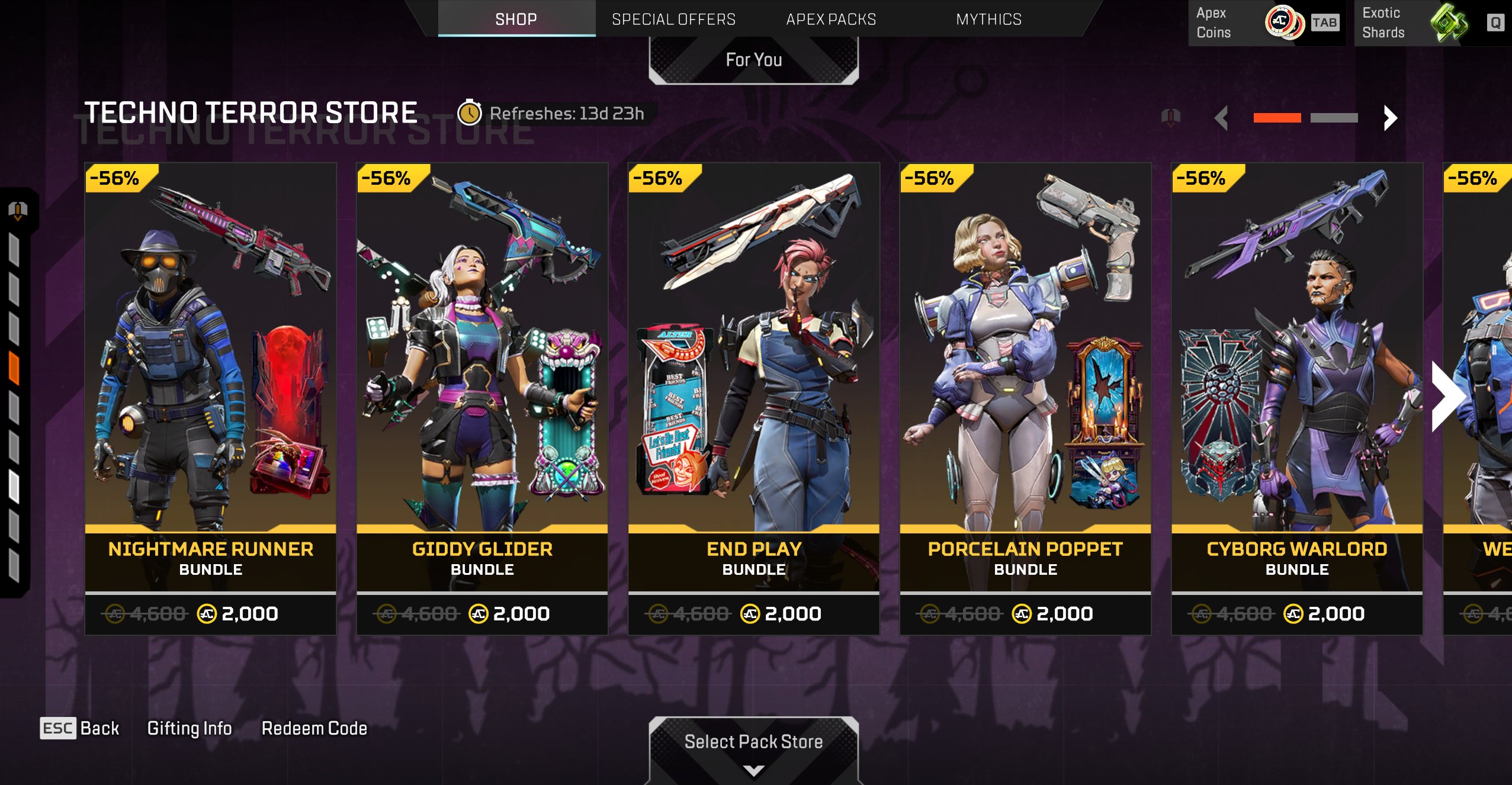 【APEX】6.10テクノテラー再販/リカラー/チェインオファーなどストア更新